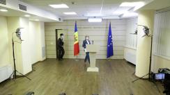 Briefing de presă susținut de vicepreședintele Parlamentului Republicii Moldova, Mihai Popșoi, și deputatei PAS, Doina Gherman