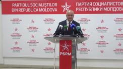 Briefing de presă susținut de Președintele Partidului Socialiștilor din Republica Moldova, Igor Dodon