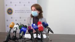 Conferință de presă organizată de Ministerul Sănătății privind evoluția situației epidemiologice și campaniei de vaccinare împotriva COVID-19 în Republica Moldova