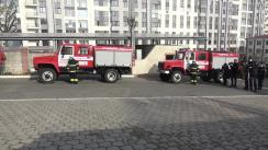 Eveniment de transmitere a trei autospeciale pentru stațiile comunitare de pompieri voluntari din raioanele Cantemir, Ungheni și Leova