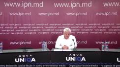 Conferință de presă susținută de președintele partidului politic PONA, Ion Dron, cu tema „Președintele Maia Sandu ar trebui să aducă scuze și să ceară plecarea prim-ministrului Natalia Gavrilița din funcție?”