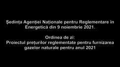 Ședința Agenției Naționale pentru Reglementare în Energetică din 9 noiembrie 2021