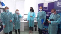 Evenimentul de donație din partea Uniunii Europene și Organizației Mondiale a Sănătății a echipamentului de laborator pentru secvențierea virusului SARS-CoV-2