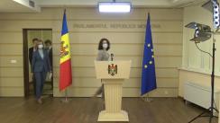 Conferință de presă susținută de către deputații Mihail Popșoi, Dumitru Alaiba, Olesea Stamate, Doina Gherman și Dan Perciun cu tema „Raportul de activitate al Fracțiunii parlamentare a PAS pentru 100 de zile”