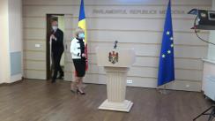Briefing de presă susținut de deputații fracțiunii Blocului Comuniștilor și Socialiștilor în timpul ședinței Parlamentului Republicii Moldova din 18 noiembrie 2021