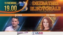 Dezbateri electorale pentru alegerile locale noi din mun. Bălți organizate de BTV și Asociația Promo-LEX. Candidați: Ion Straciuc (Partidul Acasă Construim Europa), Daria Fiodorova (Partidul Moldovenesc Ai Noștri)