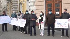Flashmob organizat de Fracțiunea PAS din CMC cu tema „Ion Ceban nu vrea să ajute oamenii pe timp de iarnă”