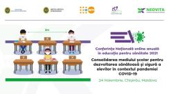 Conferința online „Consolidarea mediului școlar pentru dezvoltarea sănătoasă și sigură a elevilor în contextul pandemiei COVID-19”