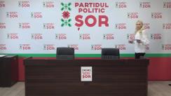 Briefing de presă susținut de candidatul Partidului „ȘOR” pentru funcția de primar al municipiului Bălți, Marina Tauber