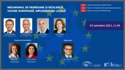 Dezbatere online susținută de Reprezentanța Comisiei Europene și de Biroul Parlamentului European în România cu tema „Mecanismul de redresare și reziliență. Viziune europeană, implementare locală”