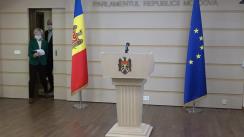 Briefing de presă susținut de către deputații din fracțiunea Blocului Comuniștilor și Socialiștilor