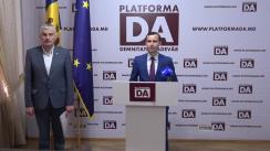 Conferință de presă susținută de Dinu Plîngău și Alexandr Slusari