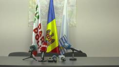 Conferință de presă susținută de candidatul Partidului „ȘOR” pentru funcția de primar al municipiului Bălți, Marina Tauber, și reprezentanții acesteia la CEC