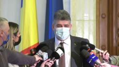 Declarații de presă susținute de președintele PSD, Marcel Ciolacu