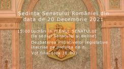 Ședința în plen a Senatului României din 20 decembrie 2021