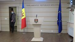 Briefing de presă susținut de către deputatul fracțiunii Partidului Acțiune și Solidaritate, Vasile Grădinaru