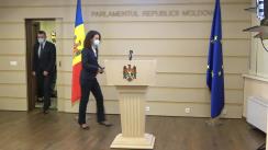 Declarații de presă susținute de Olesea Stamate după ședința Parlamentului Republicii Moldova din 21 ianuarie 2022