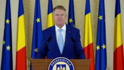 Declarație de presă susținută de Președintele României, Klaus Iohannis, după ședința Consiliului Suprem de Apărare a Țării din 26 ianuarie 2022