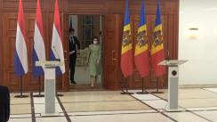 Declarații de presă susținute de Președinta Republicii Moldova, Maia Sandu, și Prim-Ministrul Regatului Țărilor de Jos, Mark Rutte