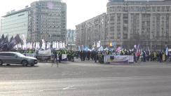 Acțiune de protest organizată de angajații din poliție, penitenciare și militarii