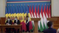 Declarații de presă susținute de ministrul afacerilor externe și integrării europene al Republicii Moldova, Nicu Popescu, și ministrul de externe al Ungariei, Péter Szijjártó