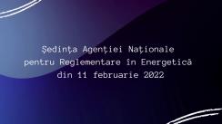 Ședința Agenției Naționale pentru Reglementare în Energetică din 11 februarie 2022