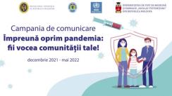 Conferință de presă organizată de Universitatea de Stat de Medicină și Farmacie „Nicolae Testemițanu” din Republica Moldova în contextul campaniei de comunicare cu genericul „Împreună oprim pandemia: fii vocea comunității tale!”