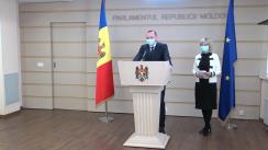 Declarațiile lui Vlad Batrîncea și Elena Bodnarenco în timpul ședinței Parlamentului Republicii Moldova din 17 februarie 2022