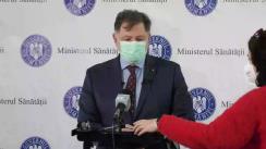 Conferință de presă susținută de Ministrul Sănătății Prof.univ.dr. Alexandru Rafila, privind evoluția pandemiei de Covid-19