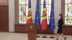 Briefing de presă susținut de Președintele Republicii Moldova, Maia Sandu