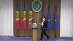 Declarații de presă susținute de prim-ministra Republicii Moldova, Natalia Gavrilța, ministra Afacerilor Interne, Ana Revenco și ministrul Economiei, Sergiu Gaibu, după ședința Comisiei pentru situații excepționale