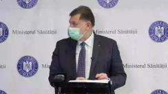 Conferință de presă susținută de ministrul Sănătății, prof. univ. dr. Alexandru Rafila