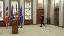 Briefing de presă susținut de Președintele Republicii Moldova, Maia Sandu, cu referire la evoluția situației din țară