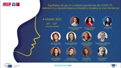 Dezbatere online organizată de Parlamentul European și Reprezentanța Comisiei Europene în România, dedicată Zilei Internaționale a Femeii, cu tema - „Egalitatea de gen în contextul pandemiei de COVID-19: telemunca și reprezentarea echitabilă a femeilor la nivel decizional”