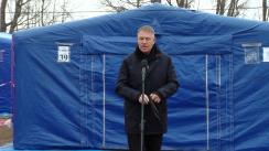 Declarație de presă susținută de Președintele României, Klaus Iohannis, după vizita la tabăra mobilă pentru refugiați de la Siret