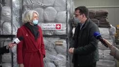 Ceremonia de recepționare a unui lot de asistență umanitară acordat de Elveția centrelor de plasament temporar pentru refugiați
