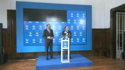 Declarație de presă susținută de Președintele Partidului Național Liberal, Florin Cîțu și Președintele grupului PPE din Parlamentul European, Manfred Weber