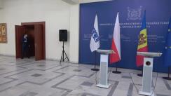 Conferință de presă susținută de ministrul afacerilor externe și integrării europene al Republicii Moldova, Nicu Popescu, și președintele în exercițiu al OSCE, ministrul afacerilor externe al Poloniei, Zbigniew Rau