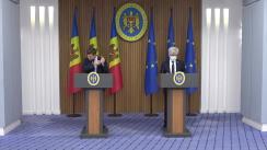 Conferință de presă susținută de Secretarul General al Guvernului al Republicii Moldova, Dumitru Udrea și ministrul Finanțelor, Dumitru Budianschi, privind repartizarea ajutoareloer pentru refugiații din Ucraina