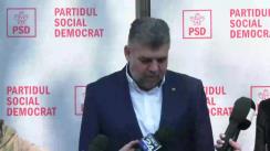 Declarații de presă susținute de președintele PSD Marcel Ciolacu