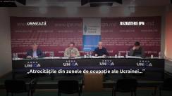 Dezbaterea publică organizată de Agenția de presă IPN la tema „Atrocitățile din zonele de ocupație ale Ucrainei: despre ce vorbesc ele și ce ne obligă să facem?”
