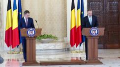 Conferință de presă susținută de Președintele României, Klaus Iohannis, și Prim-ministrul Regatului Belgiei, Alexander De Croo