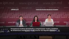 Conferință de presă organizată de Centrul pentru Dezvoltare Educațională și Comunitară cu tema „Prezentarea studiului de evaluare a competențelor media și nivelului de alfabetizare mediatică în rândul tinerilor din Republica Moldova”