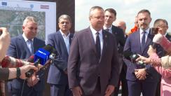 Vizita premierului României, Nicolae-Ionel Ciucă la șantierul drumului de legătură dintre centura Oradea și Autostrada A3