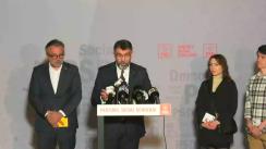 Conferință de presă susținută de senatorul PSD, Robert Cazanciuc, și ministrul Culturii, Lucian Romașcanu