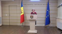 Declarație de presă susținută de președinta Fracțiunii Blocului Comuniștilor și Socialiștilor, Zinaida Greceanîi, în timpul ședinței Parlamentului Republicii Moldova din 26 mai 2022