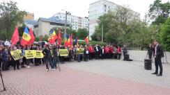 Acțiune de protest organizată de Partidul Socialiștilor din Republica Moldova în fața Judecătoriei Chișinău sediul Ciocana