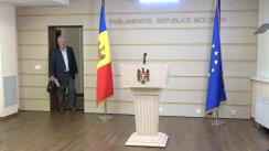 Briefing al deputatului Fracțiunii Blocului Comuniștilor și Socialiștilor, Vladimir Voronin, în timpul ședinței Parlamentului Republicii Moldova din 2 iunie 2022