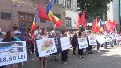 Acțiune de protest organizată de Partidul Socialiștilor din Republica Moldova