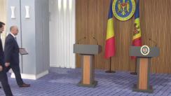 Declarații de presă susținute de viceprim-ministrului pentru digitalizare al Republicii Moldova, Iurie Țurcanu, și Ministrul Cercetării, Inovării și Digitalizării al României, Sebastian Ioan Burduja